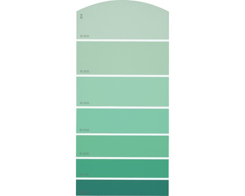 Farbmusterkarte Farbtonkarte G14 Farbwelt grün 21x10 cm