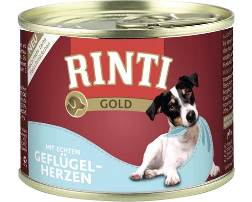 Pâtée pour chien RINTI Gold cœur de volaille 185 g