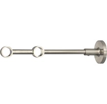 Support Carpi 2 voies aspect acier inoxydable Ø16 mm longueur 14 cm