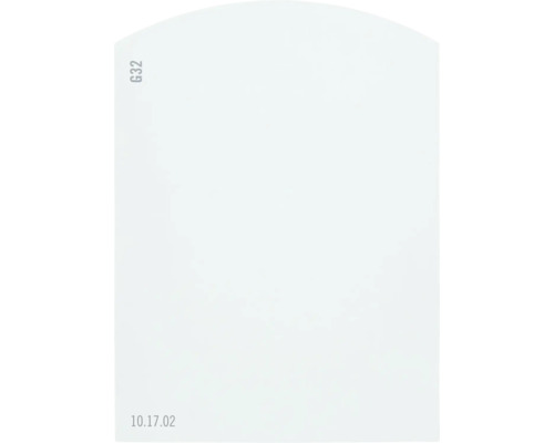 Carte échantillon de peinture G32 Off-White univers des couleurs vert 9,5x7 cm Feuille de papier blanche avec dessus arrondi