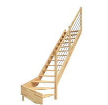 Holztreppe mit Geländer