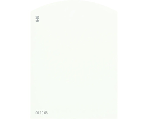 Carte échantillon de peinture G40 Off-White univers des couleurs vert 9,5x7 cm Arrière-plan neutre avec marquage G40