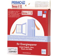 Primo Densa 12 selbstklebende Universal Dichtung für Fenster, Türen und Möbel