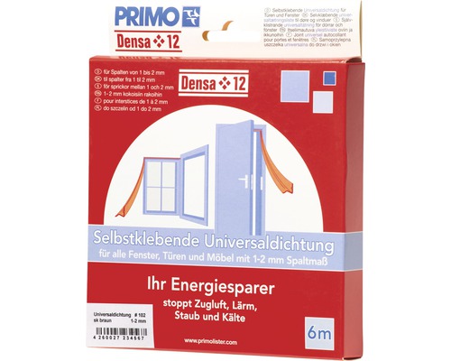 Primo Densa 12 selbstklebende Universal Dichtung für Fenster, Türen und Möbel
