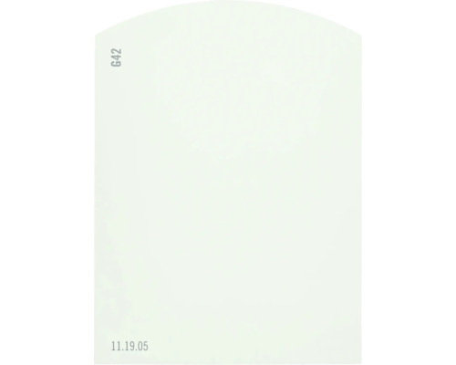 Carte échantillon de peinture G42 Off-White univers des couleurs vert 9,5x7 cm Marquage G42