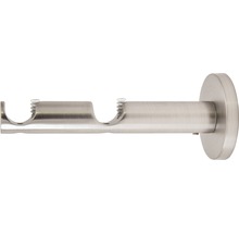 Support Carpi 2 voies aspect acier inoxydable Ø16 mm longueur 12 cm