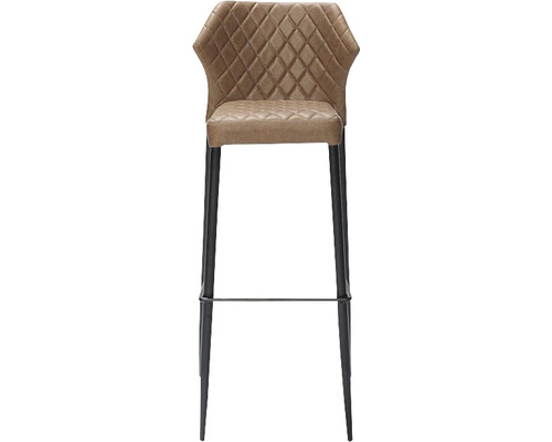 Tabouret de bar avec motif losanges et structure en métal