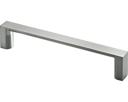 Poignée de meuble finition acier inoxydable, distance entre les trous 128/137,5 mm