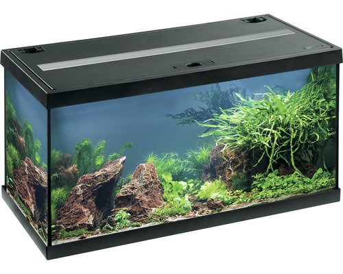 Aquarium EHEIM aquastar 54 avec éclairage à LED, filtre intérieur, chauffage, thermomètre sans meuble bas, noir-0