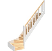 Treppe aus Holz mit weißem Geländer für den Innenbereich