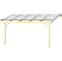 Holzcarport mit transparentem Dach