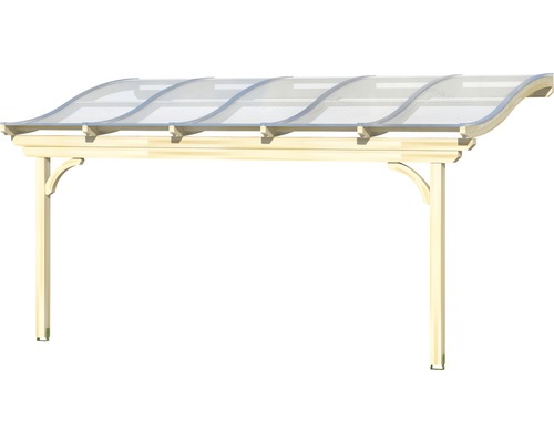 Carport en bois avec toit transparent