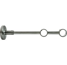 Support pour tringle Rivoli wire aspect acier inoxydable 2 tringles Ø 20 mm