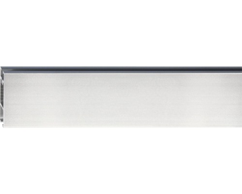 Tringle à rideaux avec rail intérieur Kopenhagen aspect acier inoxydable 32x11 mm 210 cm