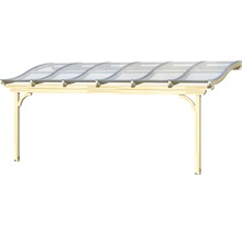 Holzcarport mit transparenter Bedachung