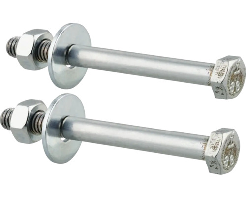 Kit de fixation pour support de poteau M10 x 90 mm Deux vis avec écrous et rondelles