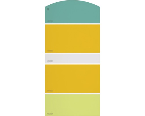 Farbmusterkarte Farbtonkarte J21 Farben für Körper, Geist & Seele - stimmungsvoll & aktivierend 21x10 cm