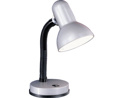 Lampe de bureau Basic 1 ampoule argent