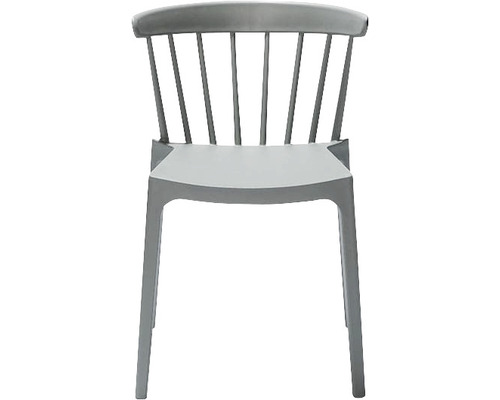 Chaise grise avec dossier en plastique