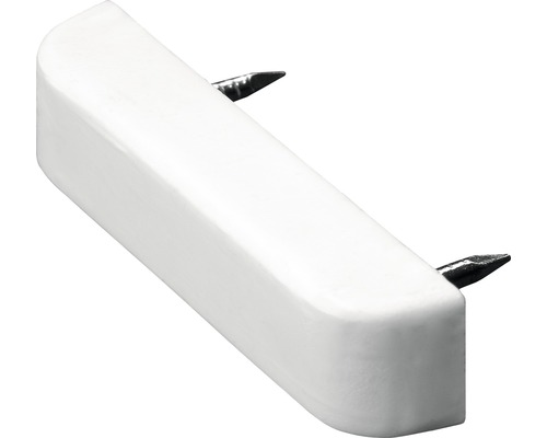 Support de tablette avec 2 clous 40x10x15 mm blanc Clou de rembourrage avec tête en plastique et tige en acier