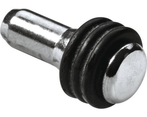 Taquet pour tablette en verre nickelé 5 mm, 50 pièces Nipple métallique avec joint en caoutchouc