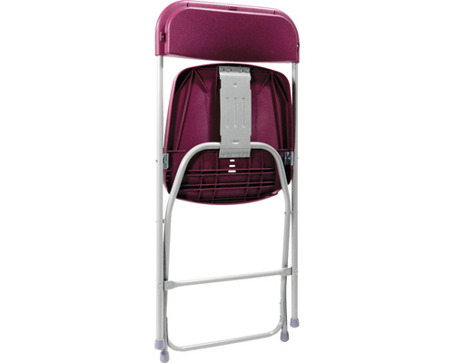 Chaise pliante repliée avec cadre en métal