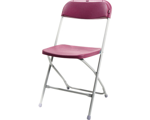 Chaise pliante en plastique avec cadre en métal
