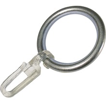 Gardinenring aus Metall mit Faltenlegehaken