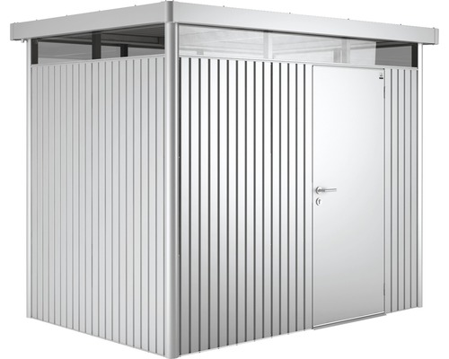 Gerätehaus biohort HighLine H2 Standardtür 275 x 195 cm silber-metallic