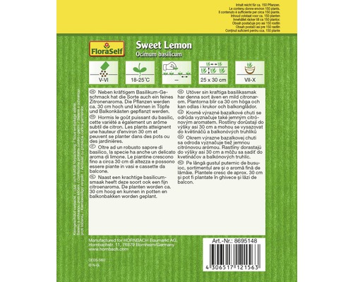 Sachet de graines Basilic citronné doux Ocimum basilicum