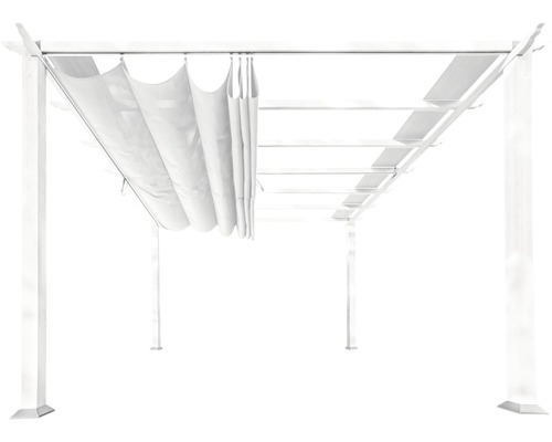 Pergola mit Stoffdach als Sonnenschutz