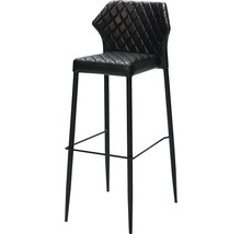 Barhocker mit Rückenlehne und Metallgestell