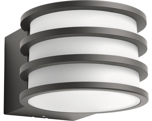 Applique murale LED Philips hue Lucca White Ambiance Outdoor 9,5 W 806 lm 2 700 K blanc chaud anthracite H 215 mm