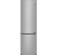 Réfrigérateur-congélateur LG GBB62PZGFN lxhxp 59,5 x 203 x 68,2 cm compartiment de réfrigération 277 l compartiment de congélation 107 l 215 kWh par an acier inoxydable-thumb-0