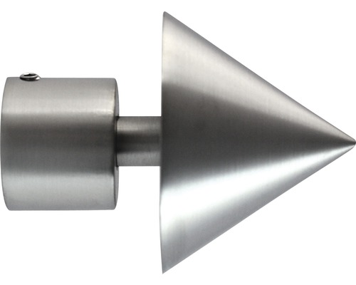 Embout de tringle à rideaux métallique avec un design conique
