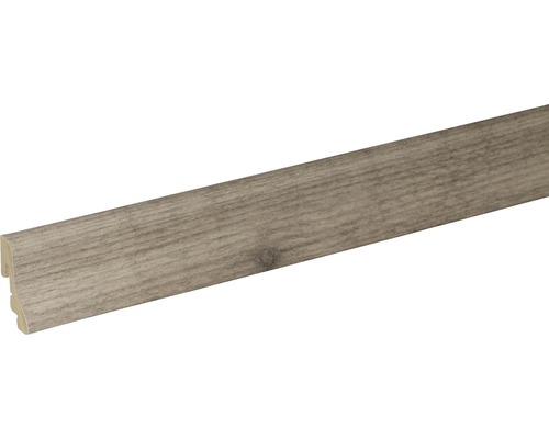 SKANDOR Sockelleiste Eiche 2-Stab 37194AH FU18L 18,5 x 38,5 x 2400 mm Sockelleiste mit Holzdekor