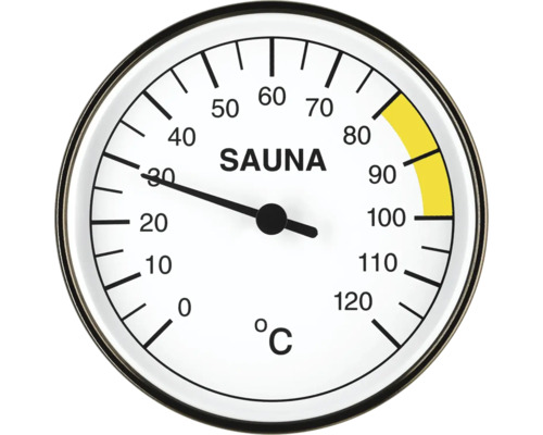 Saunathermometer mit Temperaturbereich in Grad Celsius