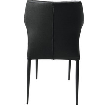Chaise avec revêtement et quatre pieds, vue arrière
