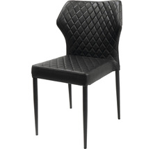 Chaise rembourrée avec motif en losanges