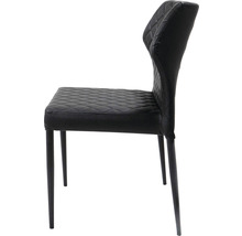 Chaise rembourrée avec motif losanges et quatre pieds