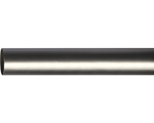 Tringle à rideaux Urbino aspect acier inoxydable Ø 28 mm 240 cm Tube en acier inoxydable