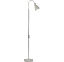 Lampadaire métal 1 ampoule h 1,21 m Lolland gris sable/ couleur nickel mat avec cordon avec interrupteur-thumb-2