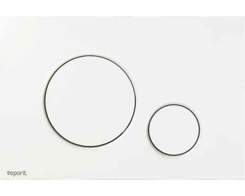 Plaque de commande veporit Round plaque brillant / touche blanc brillant Round 2.01