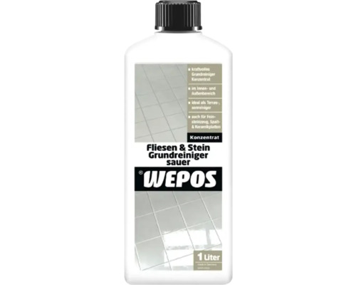 Nettoyant de base pour carrelages et pierres acide Wepos 1000ml