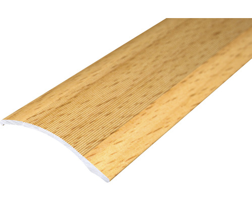 Barre de seuil multi niveaux autocollant alu/hêtre 38x900 mm Profilé de transition en bois pour revêtements de sol
