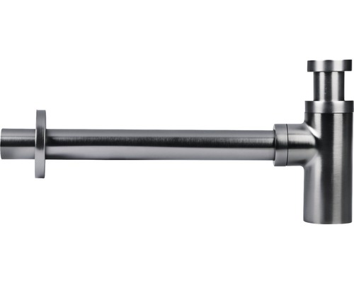 Siphon à tasse Differnz pour lavabo 1 1/4 pouce x 32 mm graphite gun metal brossé(e) 30.414.55-0