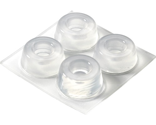 Tampon universel Ø 22x10 mm transparent, lot de 100