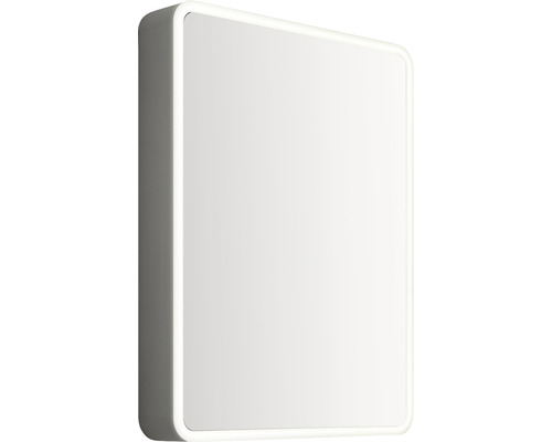 Armoire de toilette à miroir Focco Mia 60 x 70 x 11,5 cm gris mat LED IP 44 Armoire de toilette blanche avec éclairage