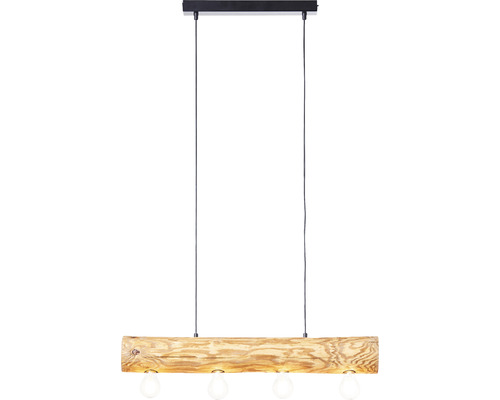 Hängelampe aus Holz mit vier Lampen