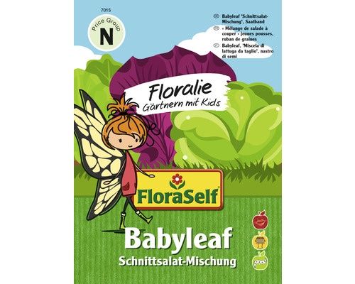 Graines de légumes FloraSelf Floralie Jardiner avec des enfants laitue à couper «Baby Leaf Mix»